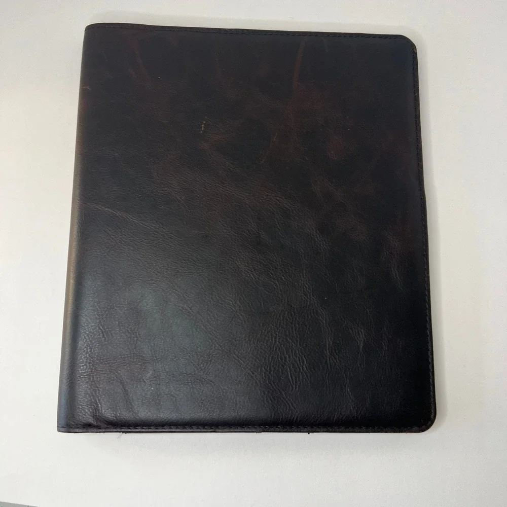 Franklin Covey‎ Ellis Leather Open Cover 82731 Marbled Brown 8.5 x 11